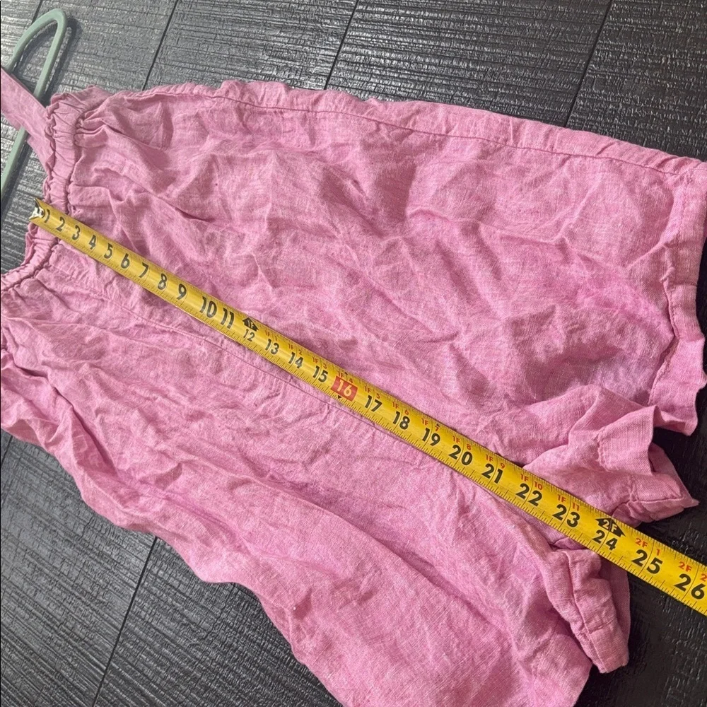 J. Crew Relaxed 100% linen romper in pink size XS